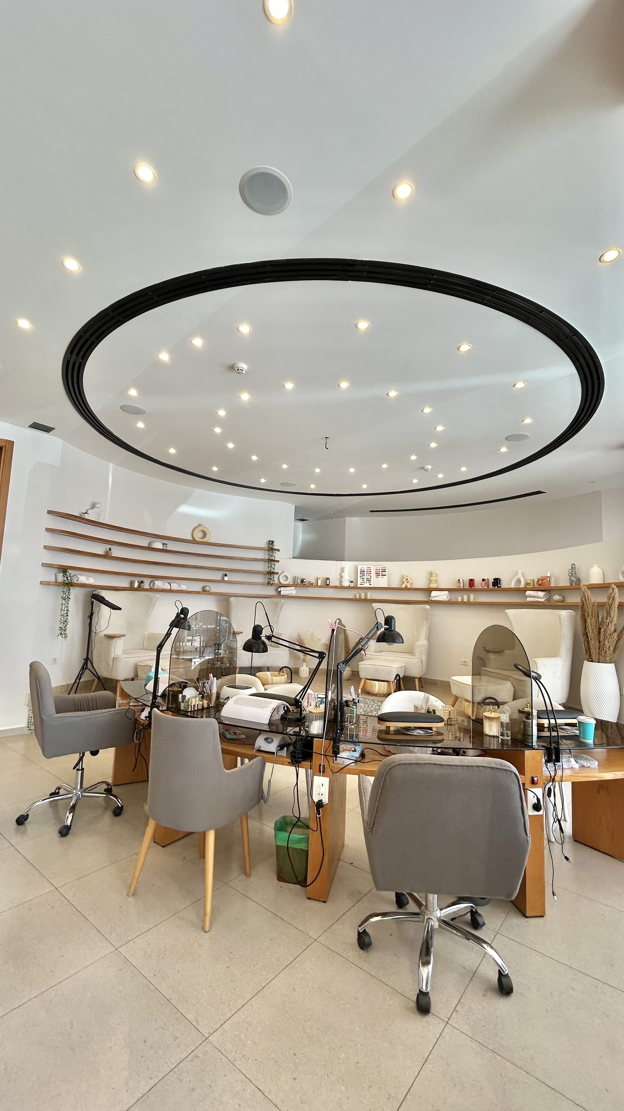Manicure and pedicure space at Beauty Ley in Hurghada